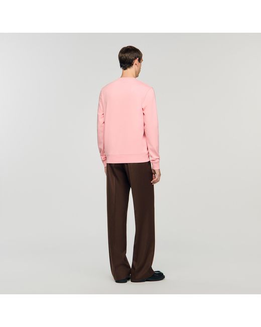Sandro Pink Heart Patch Sweatshirt for men