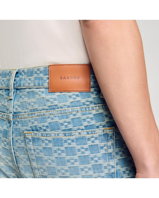 Jean regular square cross Sandro pour homme en coloris Blue
