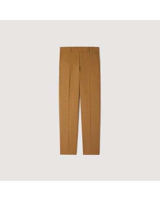Sandro Natural Wool Suit Trousers for men
