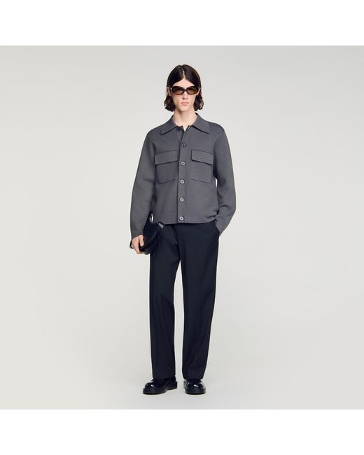 Sandro Blue Milano Knit Jacket for men