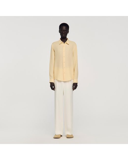 Sandro White Linen Shirt for men