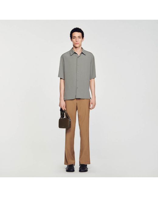 Sandro Gray Short-Sleeved Shirt for men