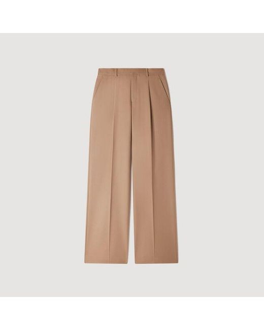 Sandro Natural Wool Suit Trousers for men