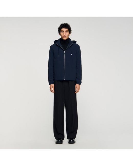 Sandro Blue Technical Fabric Jacket for men