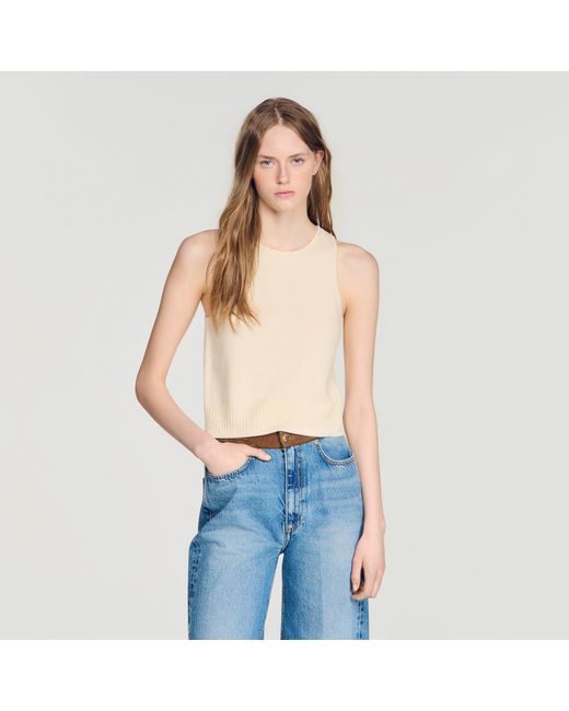 Sandro Blue Sleeveless Jumper