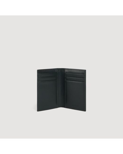 Sandro Black Saffiano Leather Card Holder for men