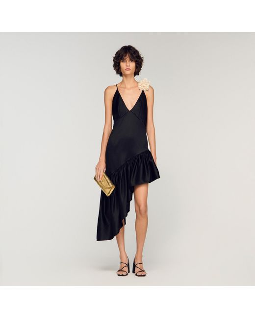 Sandro Blue Short Ruffled Dress