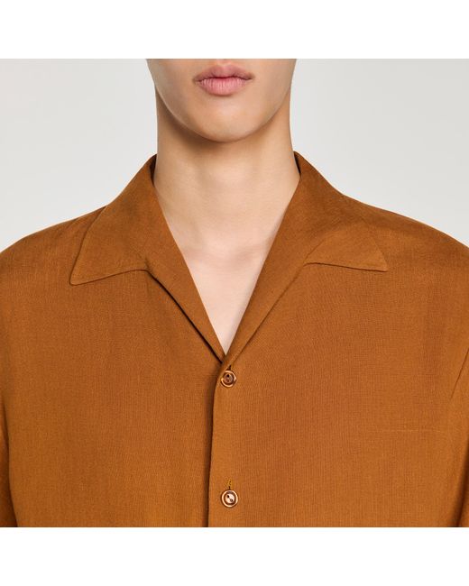 Sandro Blue Linen Shirt for men
