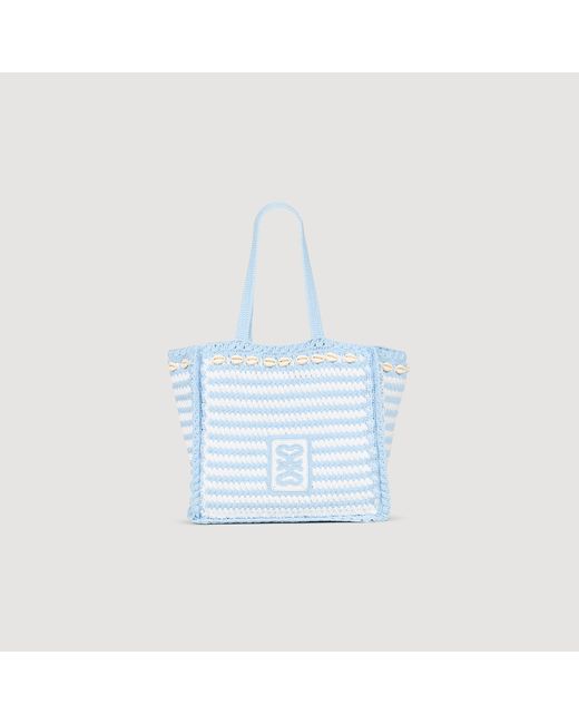 Sandro Blue Crochet Bag