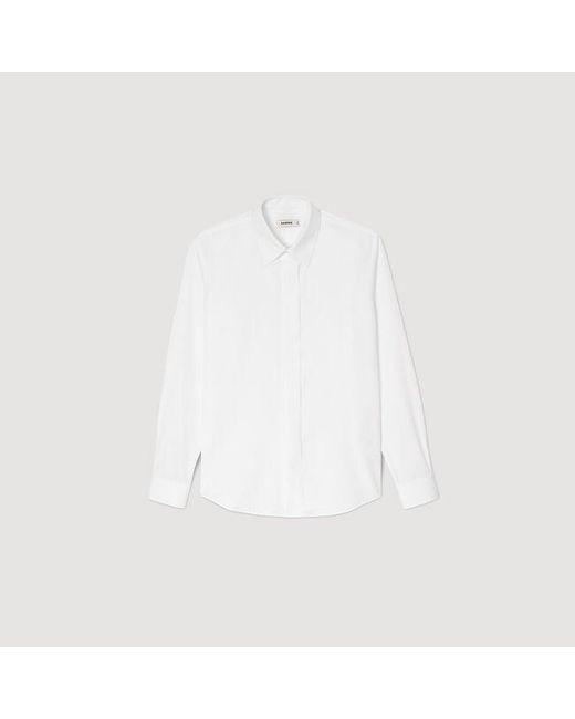 Sandro White Cotton Shirt for men