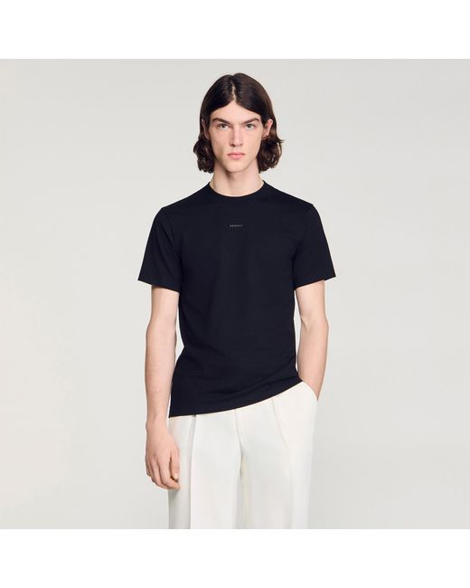 Sandro Blue Cotton T-Shirt for men