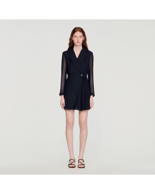 Sandro Blue Wraparound Dress