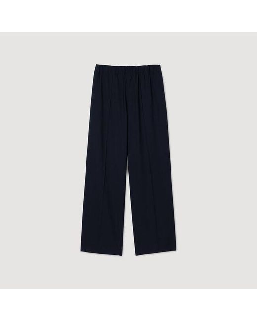 Sandro Blue Wide-Leg Trousers for men