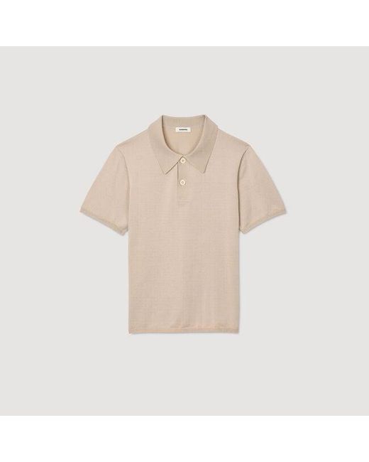 Sandro Multicolor Short-Sleeve Knitted Polo Shirt for men