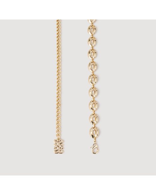 Sandro Metallic Chain Belt
