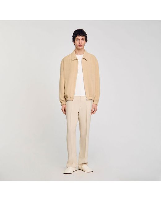 Sandro Natural Zip-Up Jacket for men