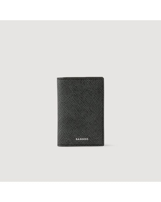 Sandro Black Reconstituted Leather Leather Wallet for men