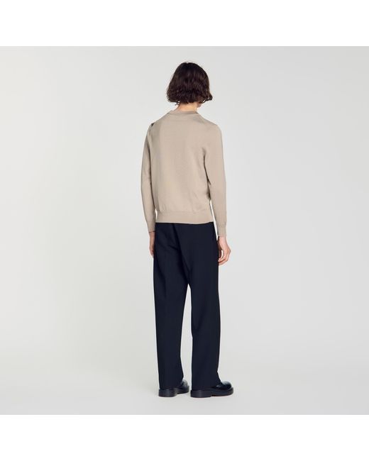 Sandro Blue Fine Knit Sweater for men