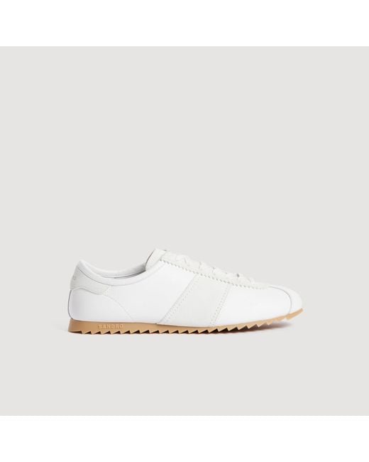 Sandro White Leather Running Trainers for men