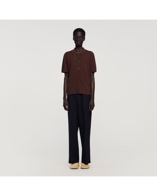 Sandro Red Openwork Shirt for men