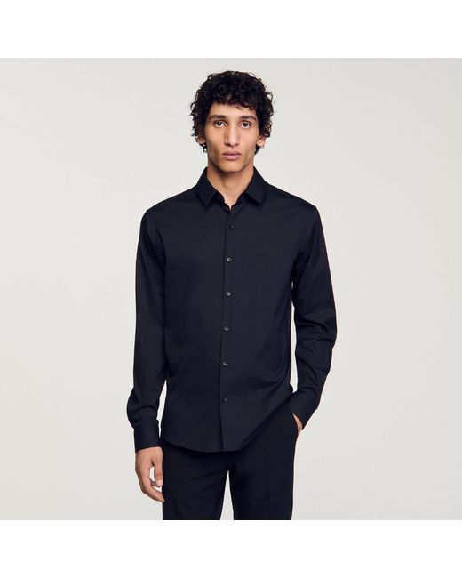 Sandro Blue Plain Shirt for men