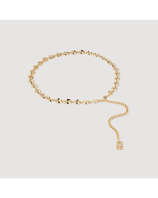 Sandro Metallic Chain Belt