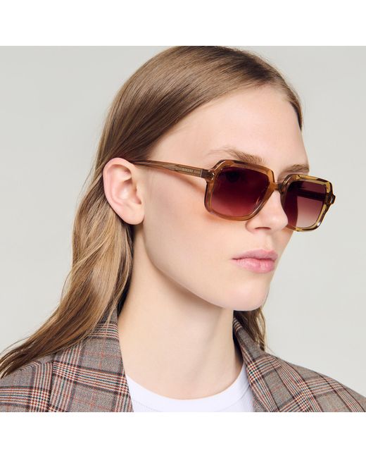 Sandro Pink Thin-Armed Sunglasses