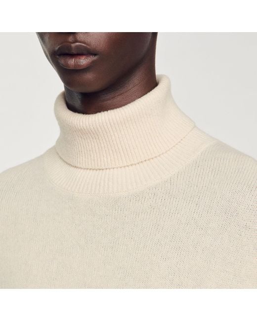 Pull col roule laine et cachemire Sandro pour homme en coloris Neutre Lyst
