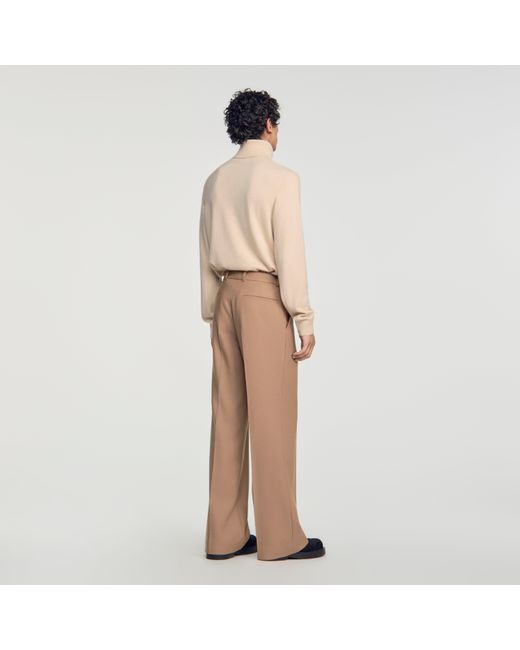 Sandro Natural Wool Suit Trousers for men