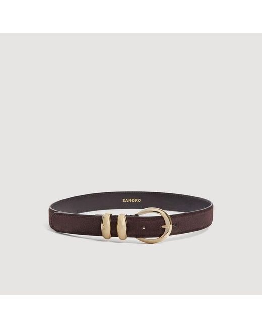 Sandro Brown Suede Leather Belt