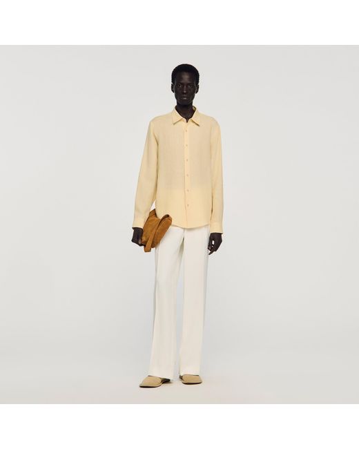 Sandro White Linen Shirt for men