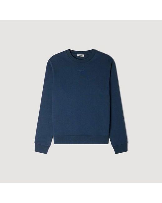 Sandro Blue Logo Sweatshirt for men