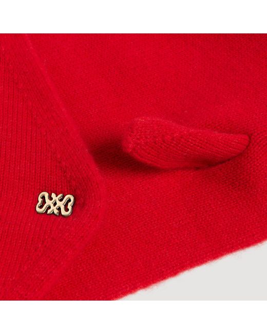 Sandro Red Tie-Up Wool Bandana