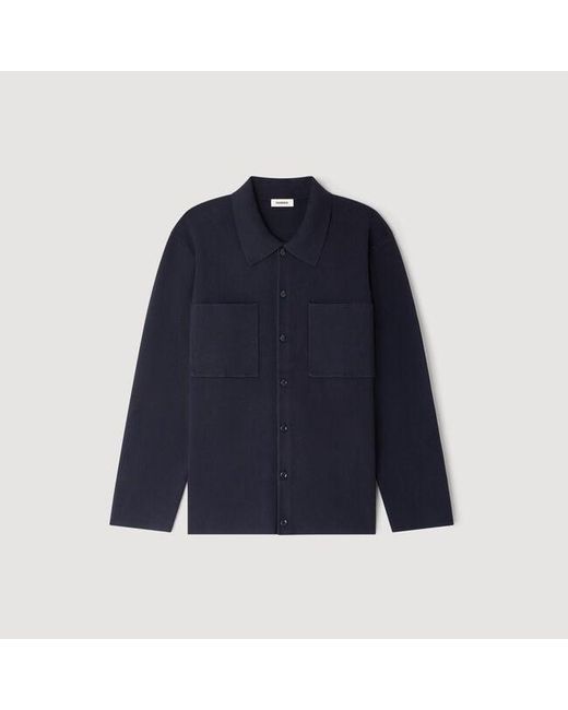 Sandro Blue Knit Jacket for men
