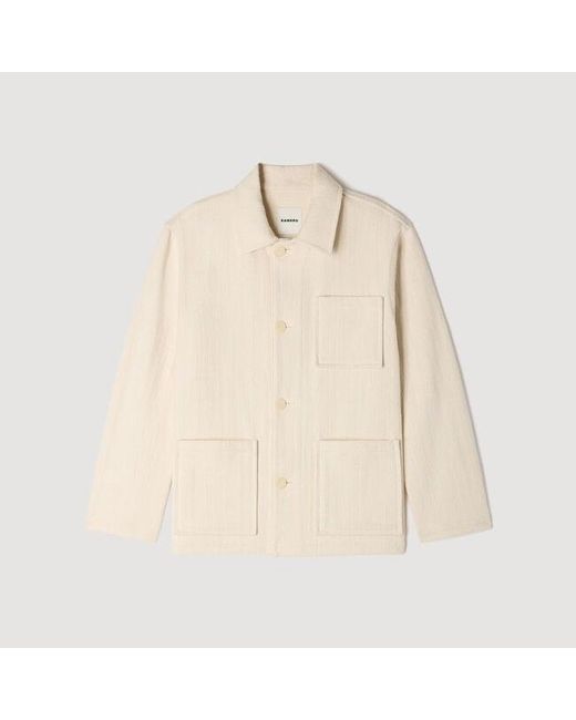 Sandro Natural Cotton Worker Jacket for men