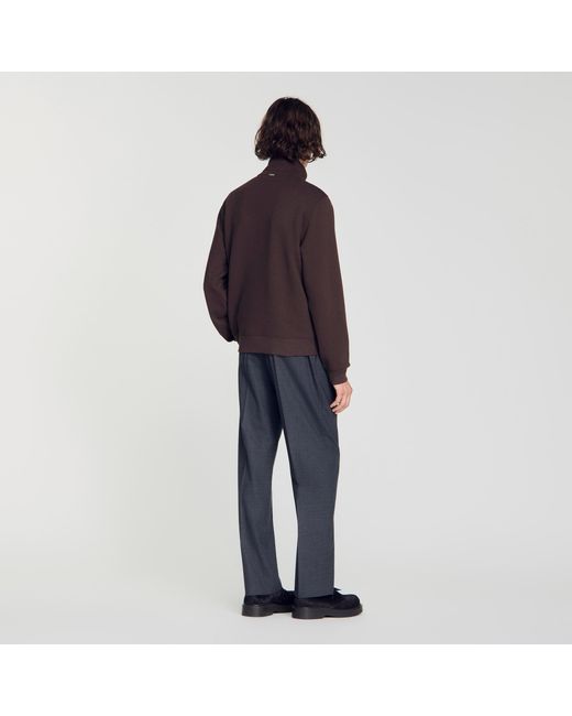 Sandro Blue Cotton Sweatshirt for men