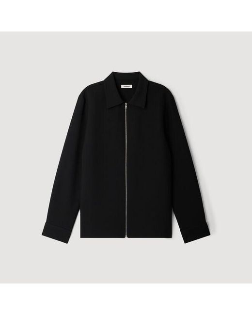 Sandro Blue Zipped Shirt for men