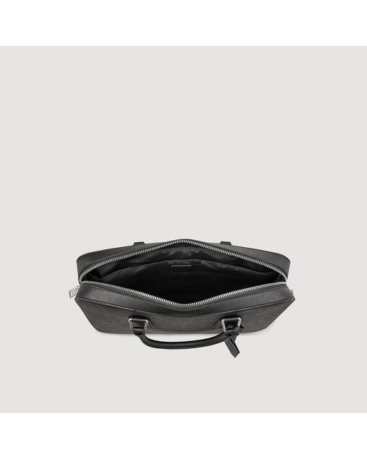 Sandro Black Reconstituted Leather Briefcase for men