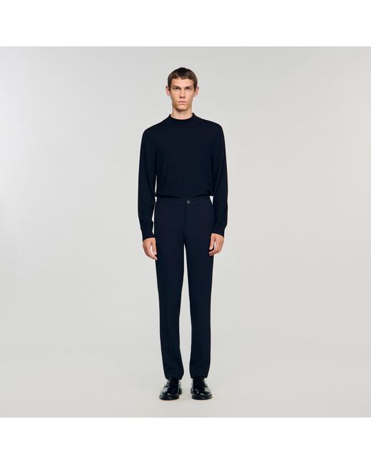 Sandro Blue Jersey Trousers for men