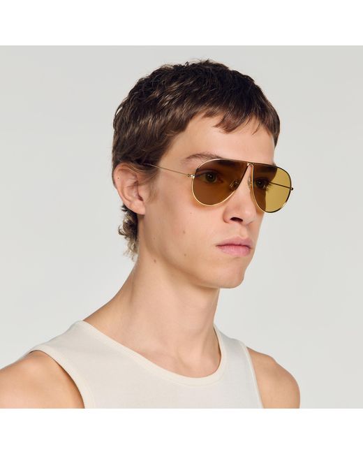 Sandro Metallic Aviator Sunglasses for men