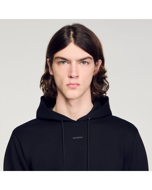 Sandro Blue Logo Sweatshirt for men