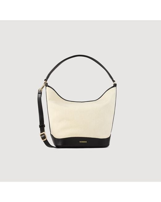 Sandro Multicolor Tangoso Canvas Bucket Bag