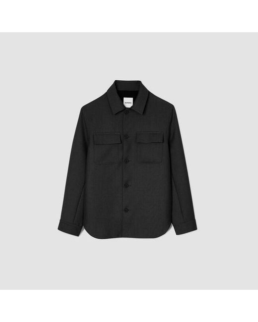 Sandro Black Buttoned Overshirt for men