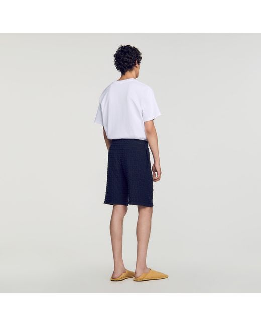Sandro Blue Terry Cloth Shorts for men