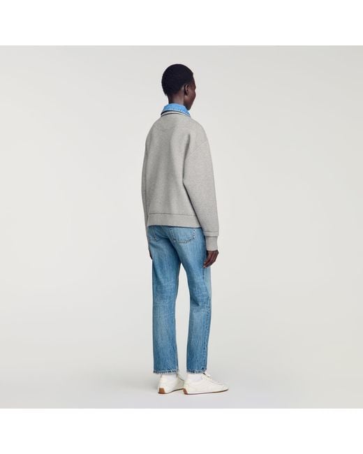 Sandro Blue 2-In-1 Zip Cardigan