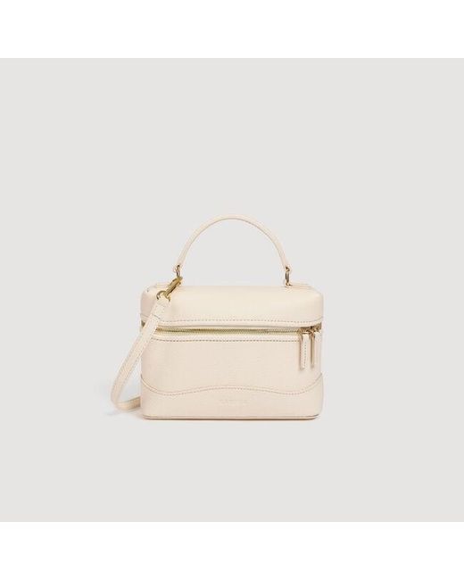 Sandro Natural Grained Leather Tangolino Bag