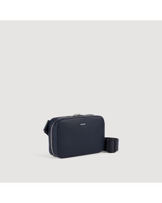 Sandro Blue Small Grained Leather Bag for men