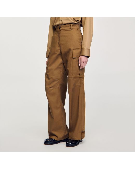 Sandro Natural Cargo Trousers