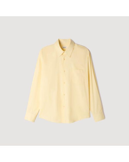 Sandro Natural Oversized Cotton Shirt for men