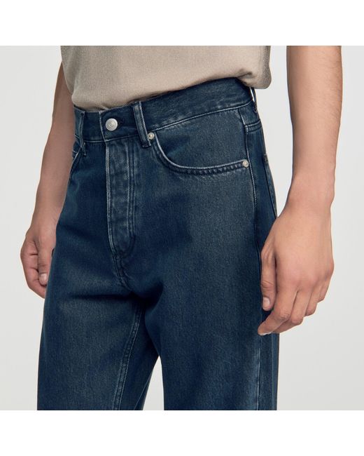 Sandro Blue Regular Faded Jeans for men